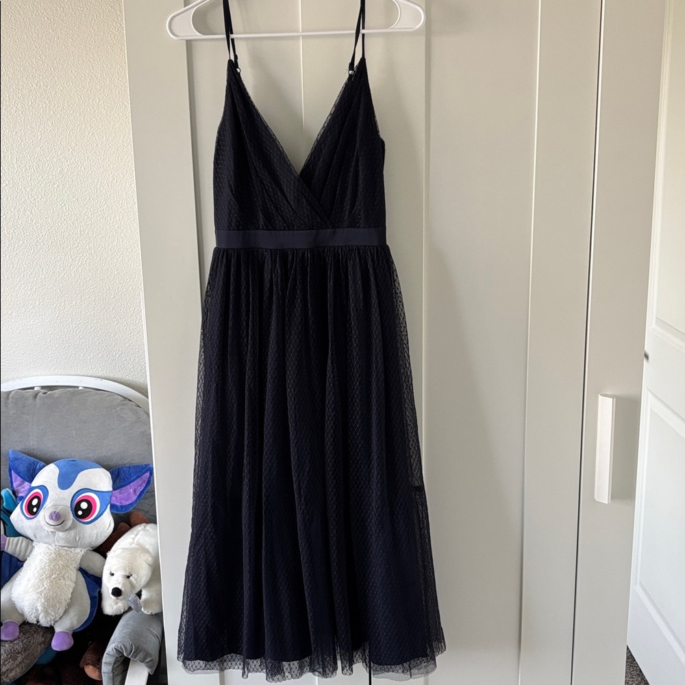 Express Women’s Deep Blue Midi Tulle Cocktail Party Dress Size 00